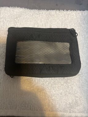 Chums water proof wallet for keys Clear Window Black Quilted Zip Pouch for lic